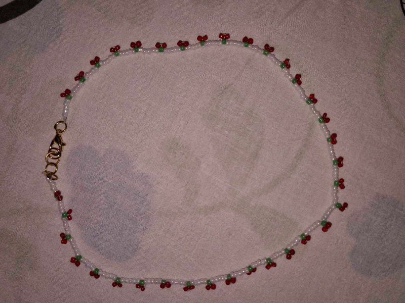 Cherry Beaded Necklace