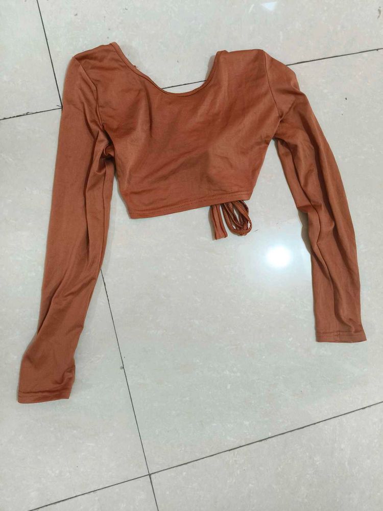 sexy long sleeve top for women (maroon)