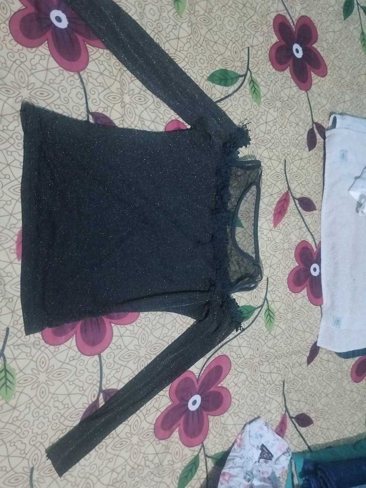 Stylish Black Long Sleeve Top