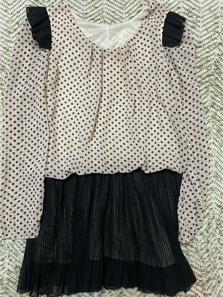 Pink Polka Dot Flare Frock