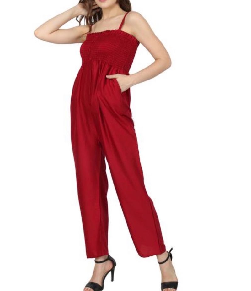 Maroon Aesthetic Jumpsuit