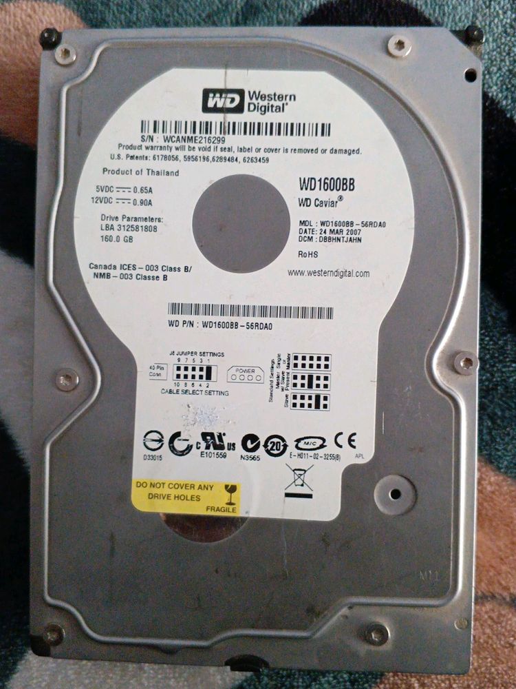Western Digital Hard Disk 160gb