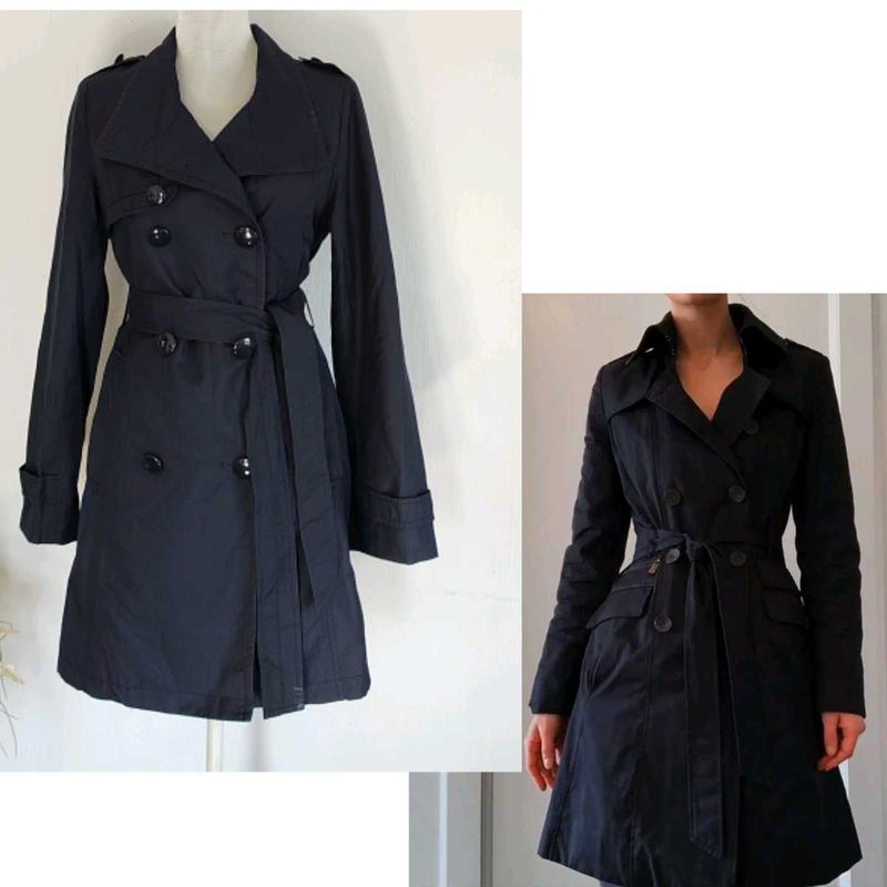 Navy Blue Classic Trench Coat