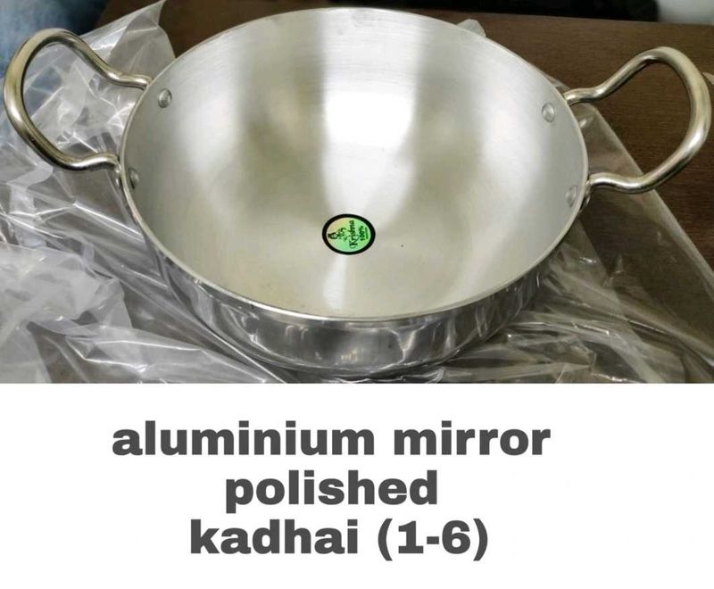 Aluminium Mirror Polished Kadhai
