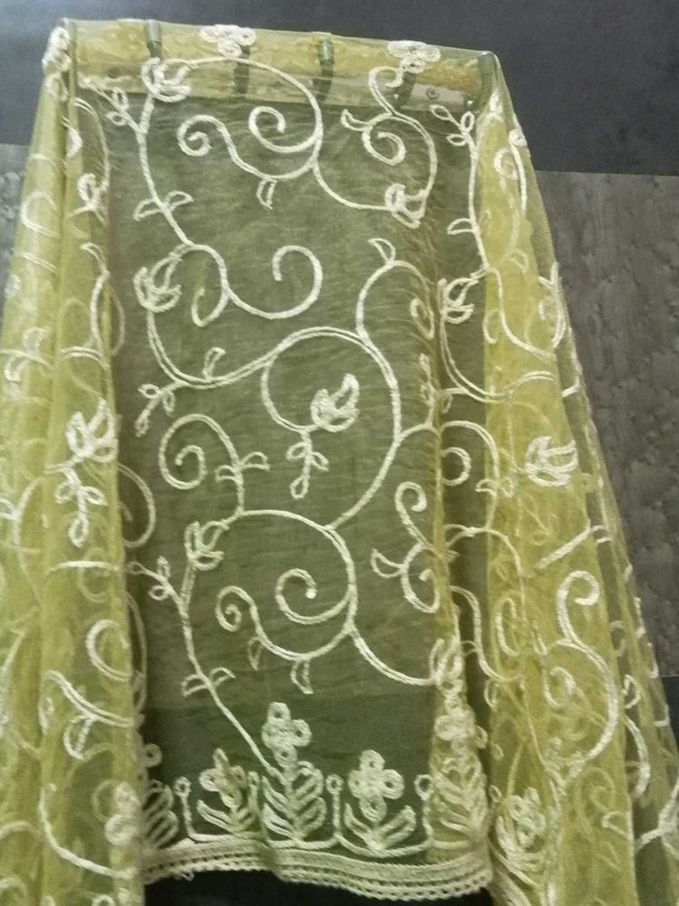 Embroidered Net Dupatta