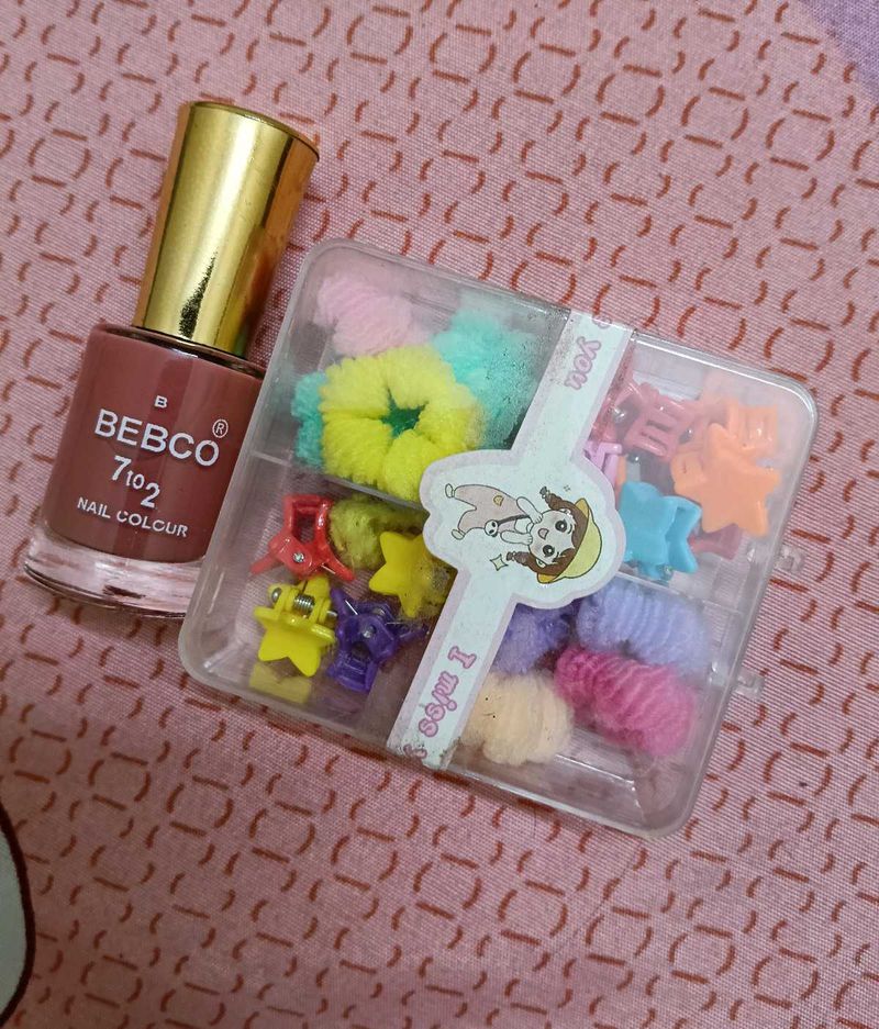 Hair Accessories &amp; Nail Polish Set