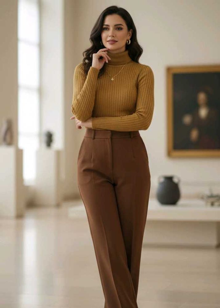 UNIQLO Mustard High Neck