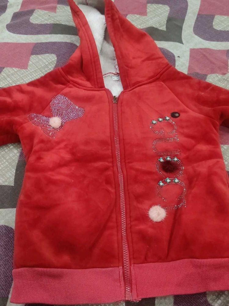 Cute Red Girls Jacket