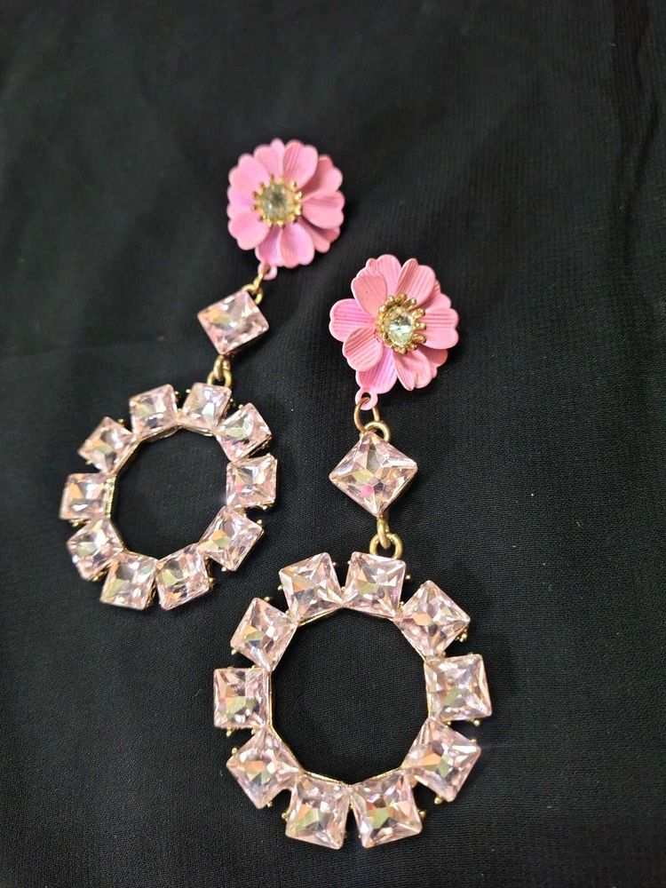 Large Crystal Stone Earrings ✨
