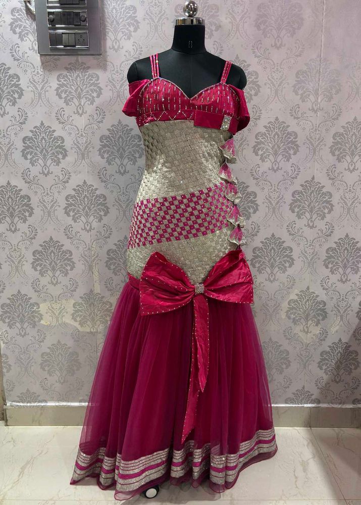 Elegant Pink Party Gown