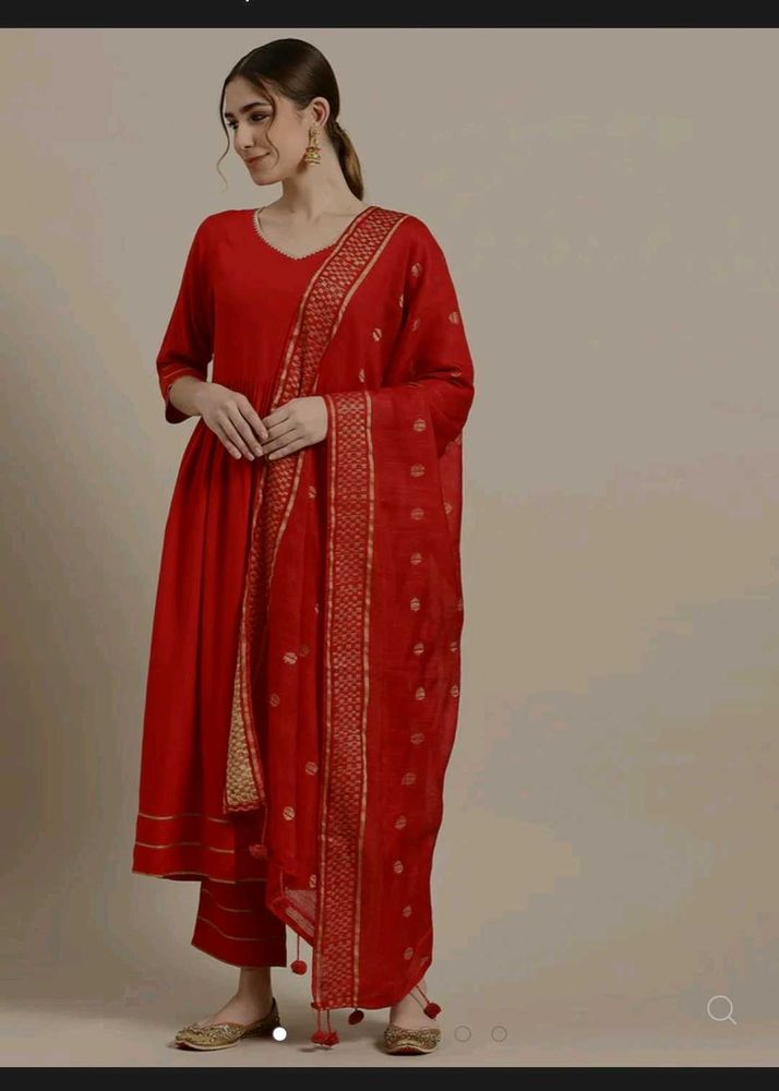 New 💥 Red Anarkali Kurta Set ❤️