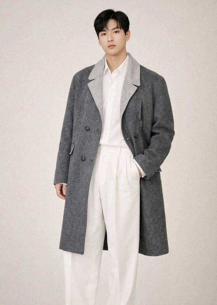 Elegant Grey Trench Coat