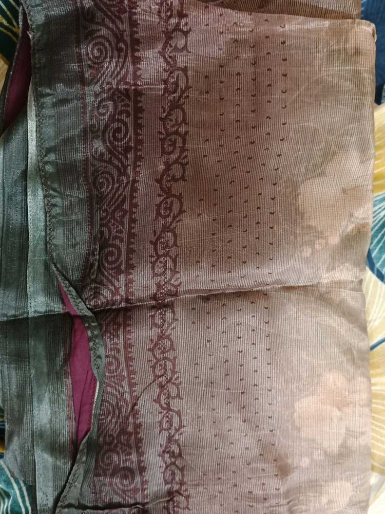 Organza Saree Dual Colors Party/College Wear