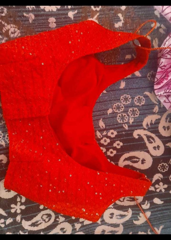 Black ND Red Sequin Saree