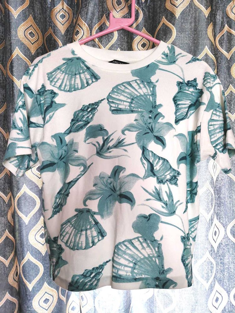 Blue Printed T Shirt