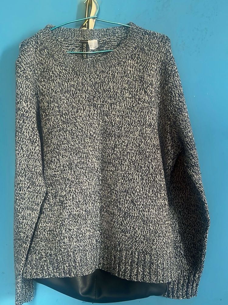 Divided Grey Knit Sweater