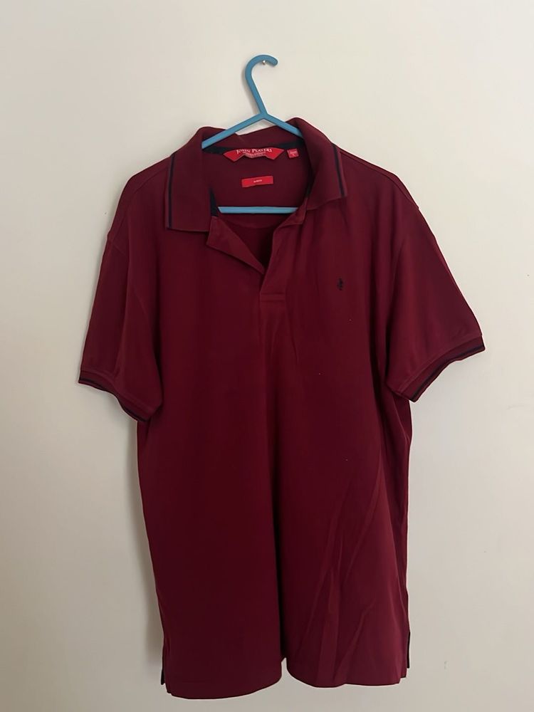 John Players Polo - Burgundy, Men&#39;s Size Large
