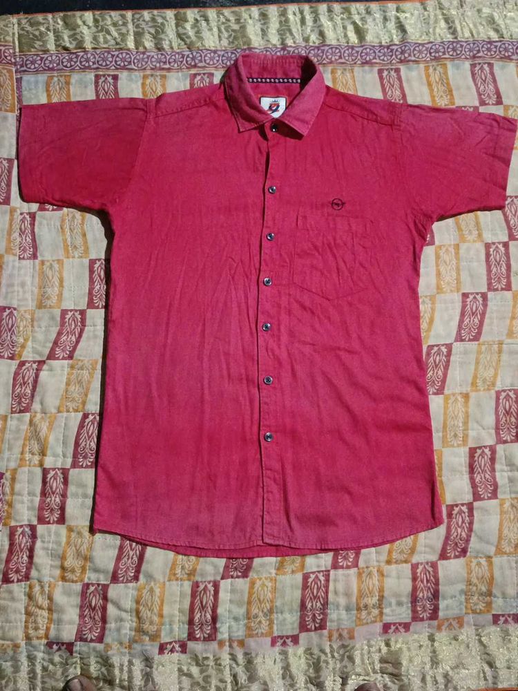Red Casual Shirt