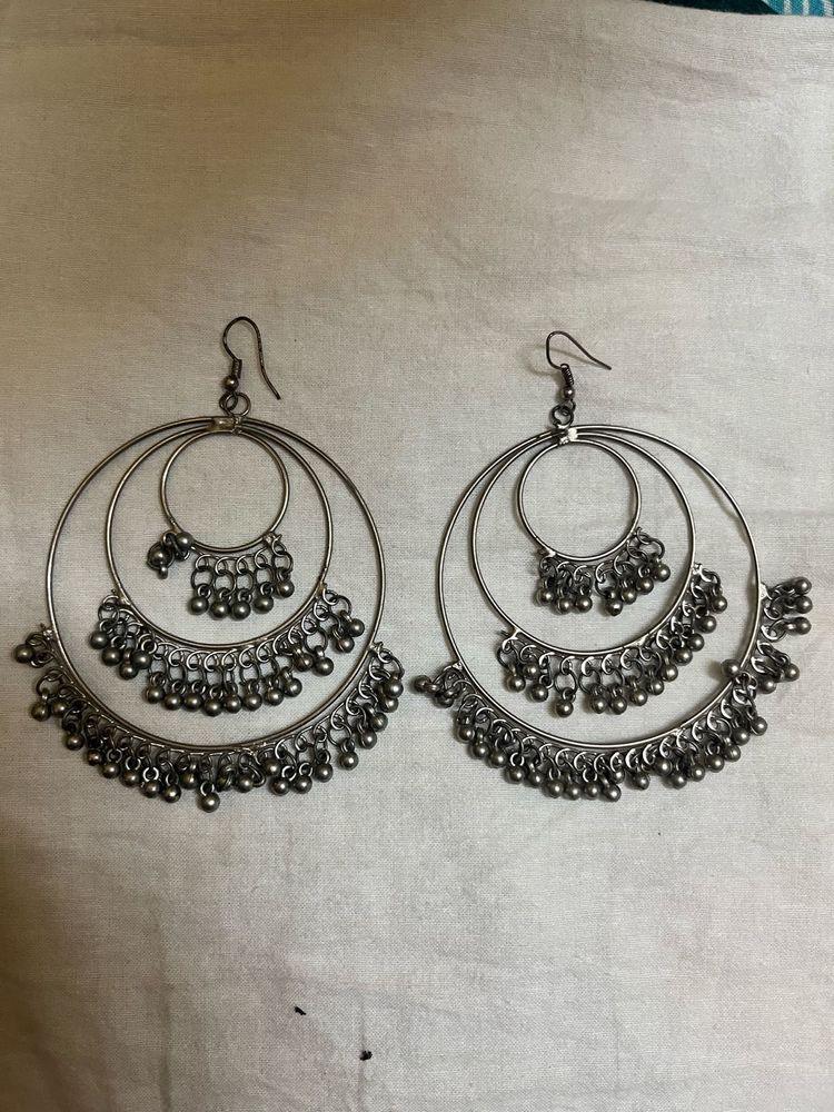 Three Layered Round Earrings
