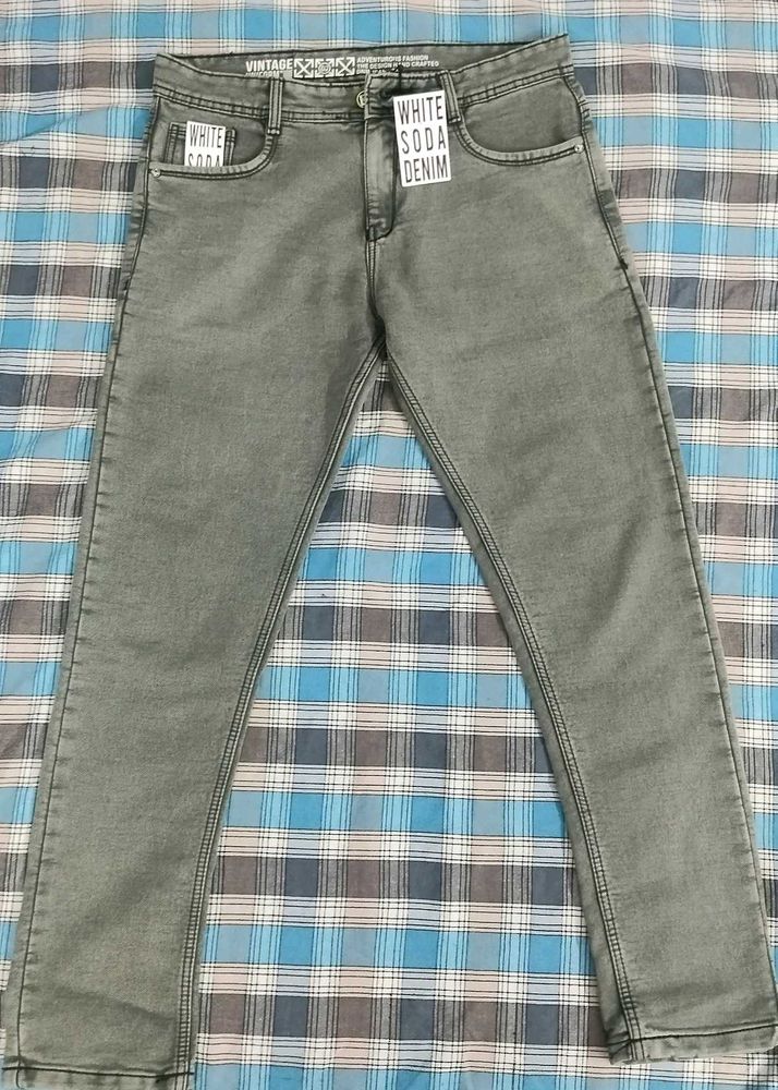 Imported Denim Men Slim Fit Olive RFD Jeans