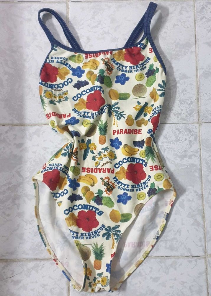 Tropical Print One-Piece Swimsuit