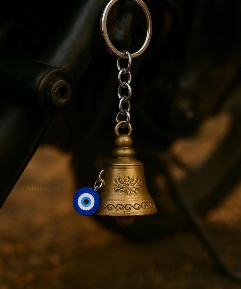 Guardian Bell❤️Keychain with Evil Eye