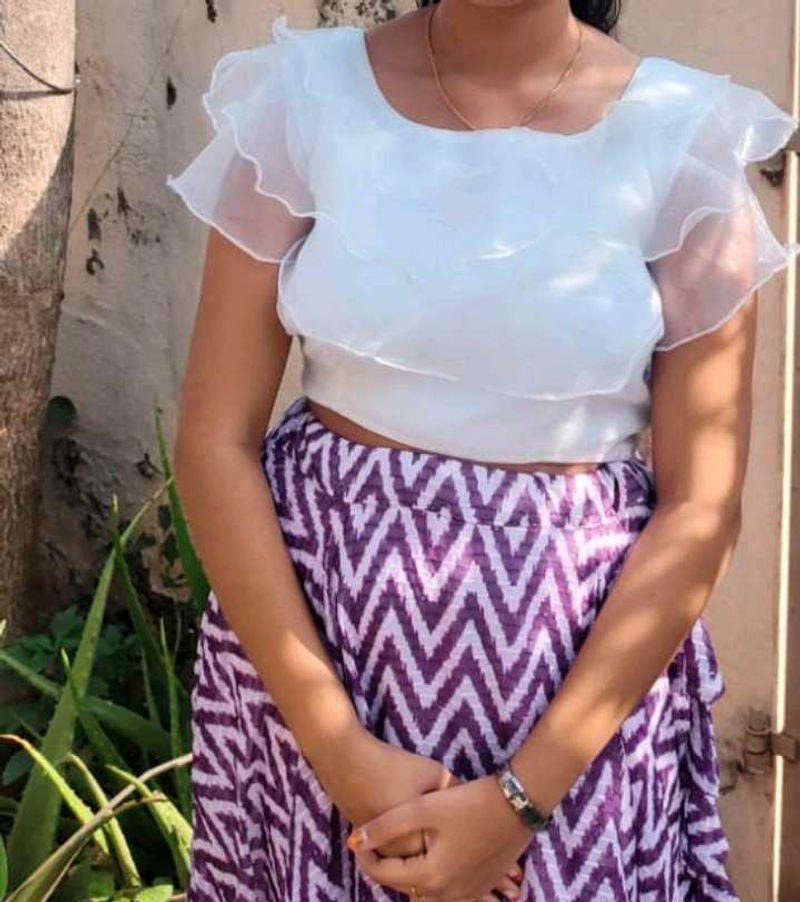 Ethnic Skirt And Layers Top