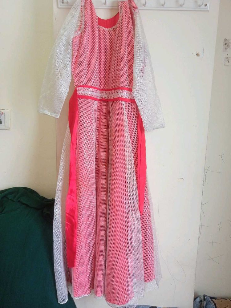 Pink &amp; White Party Gown