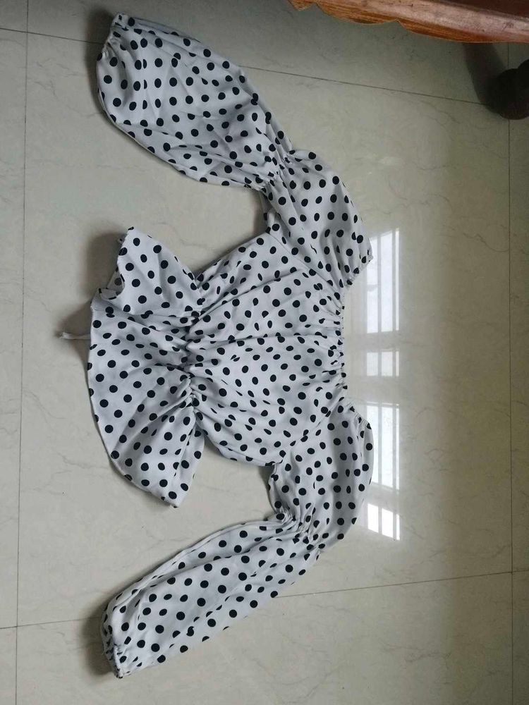 Polka Dot Crop Top