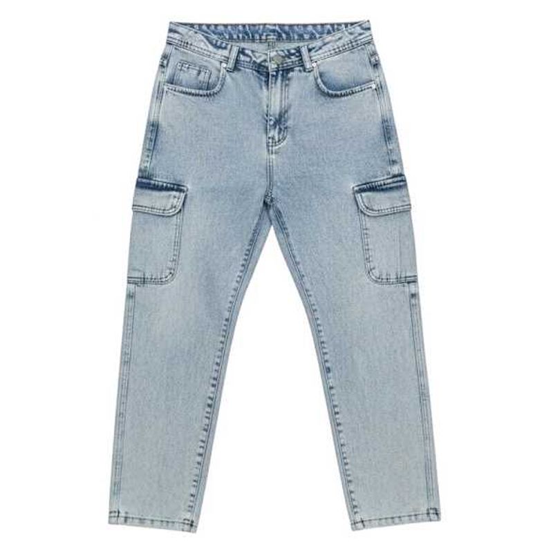 Light Wash Cargo Jeans