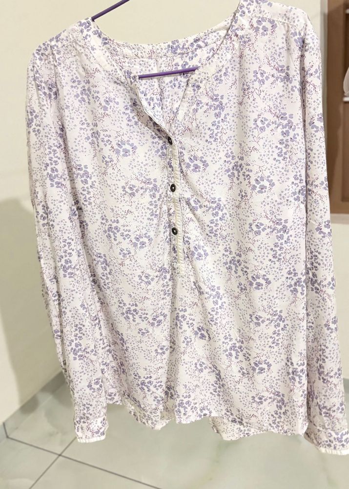 Floral Print Long Sleeve Top