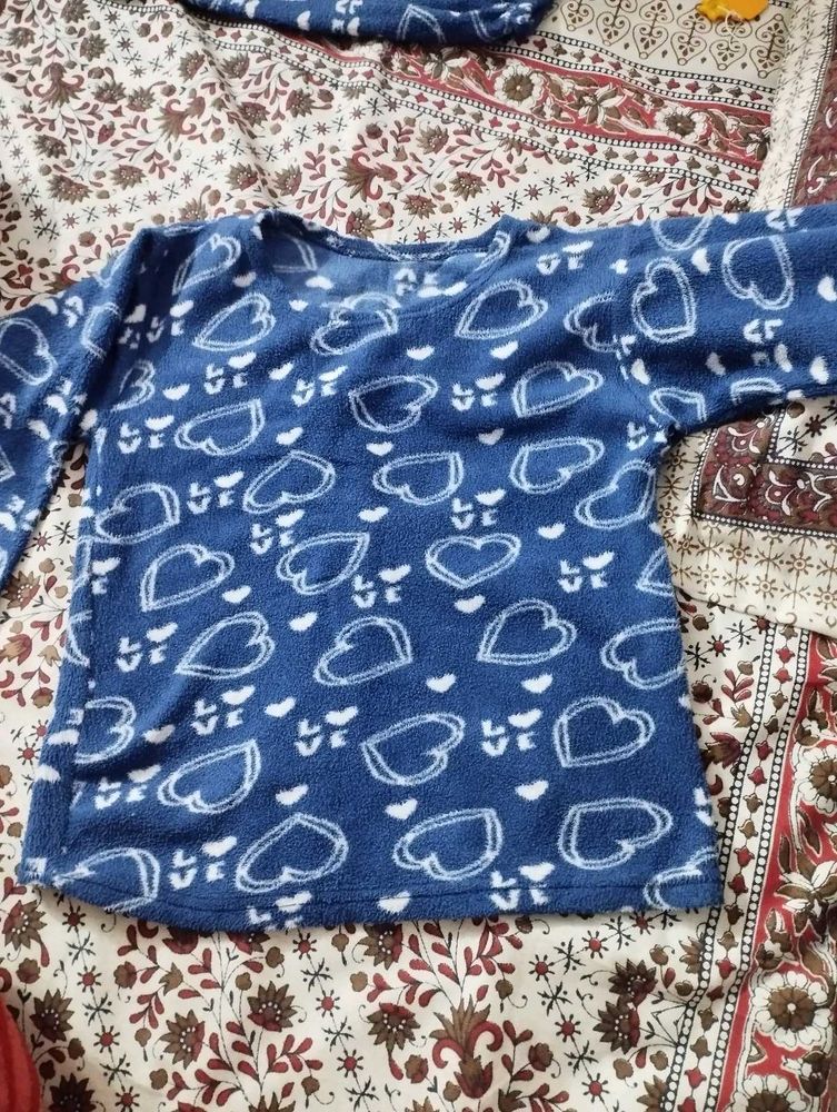 Cute Heart Print Top with lower