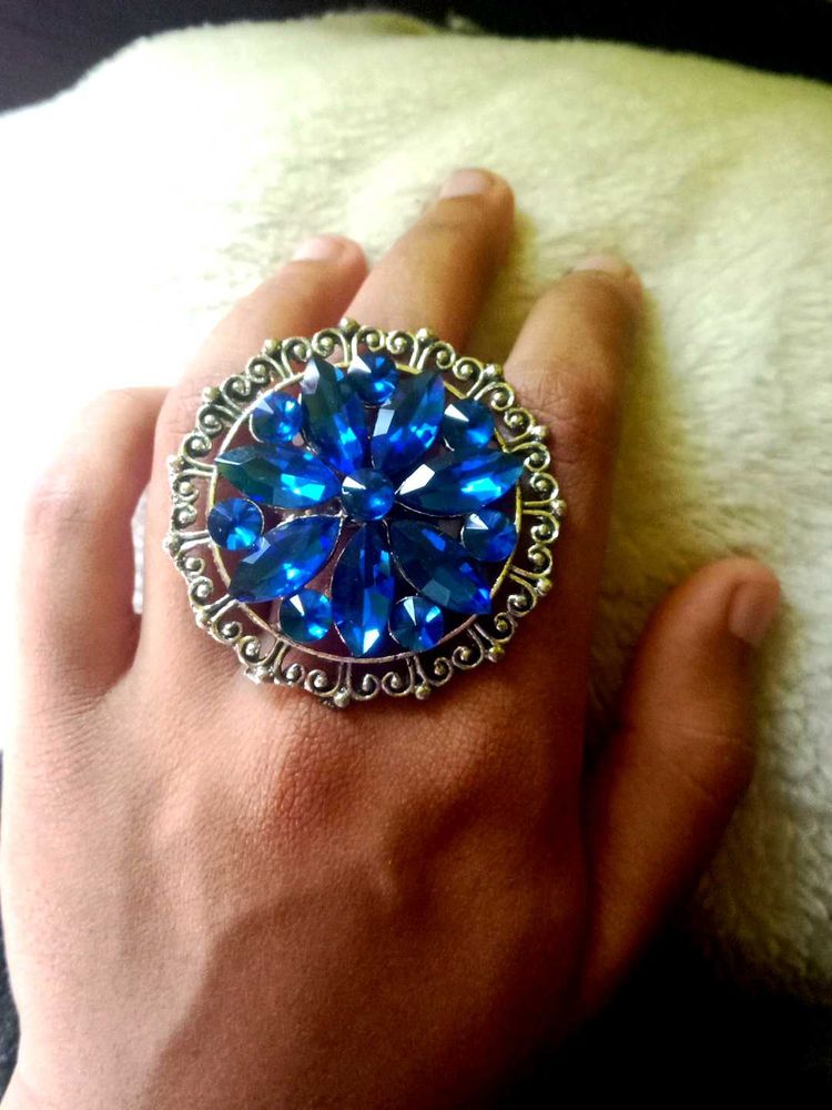 Statement Blue Cocktail Ring