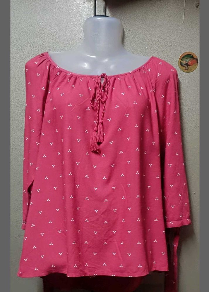 Fig Pink Printed Top
