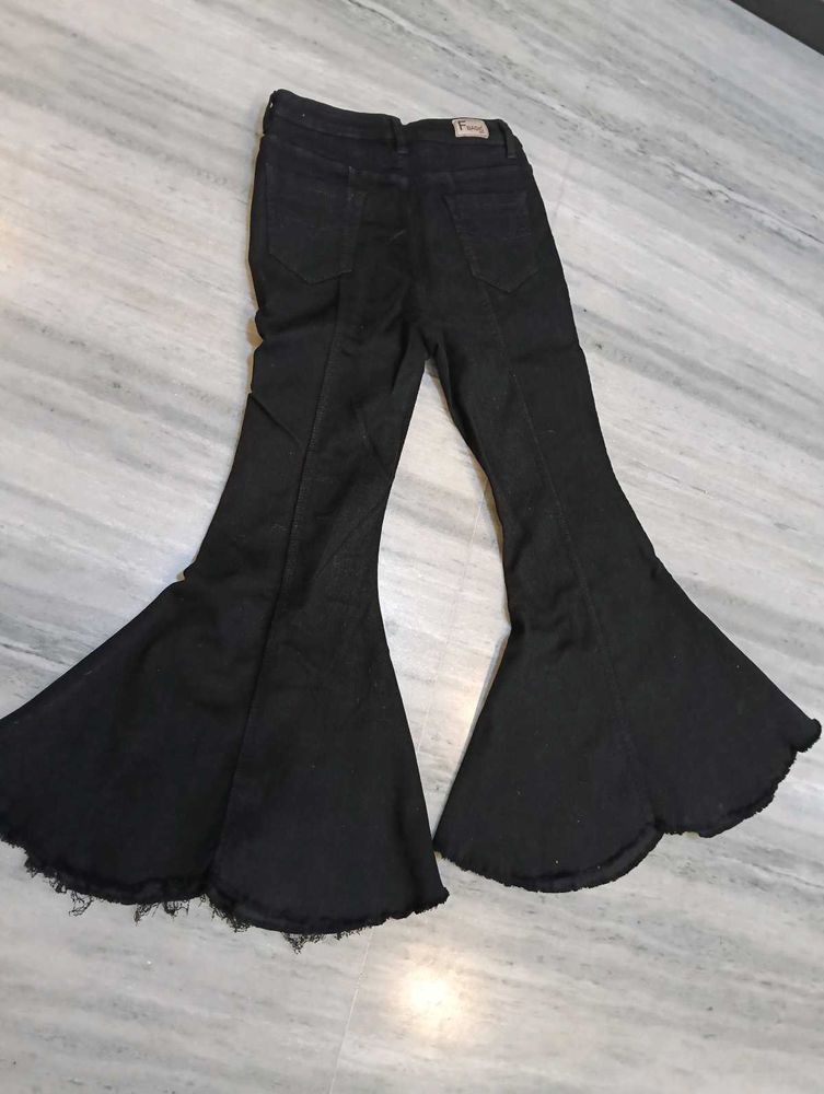 Black Flare Leg Jeans
