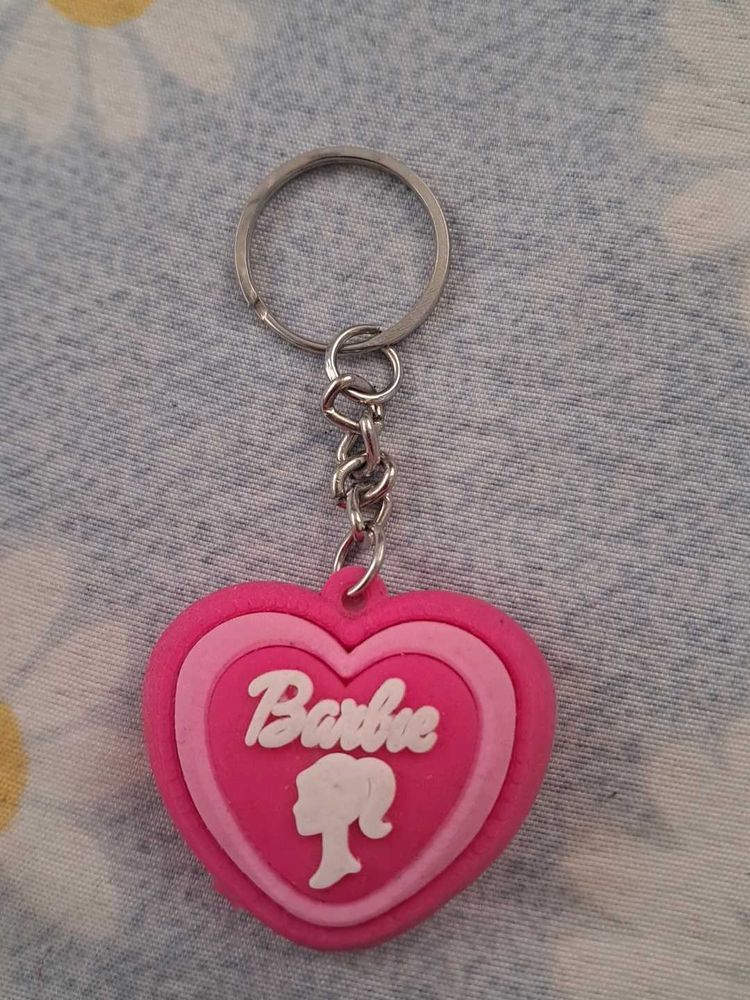 Vintage Barbie Heart Keychain