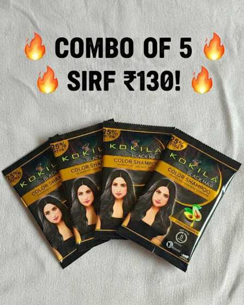 COMBO OF 5 - Kokila Hair Color Shampoo New &amp; Seal