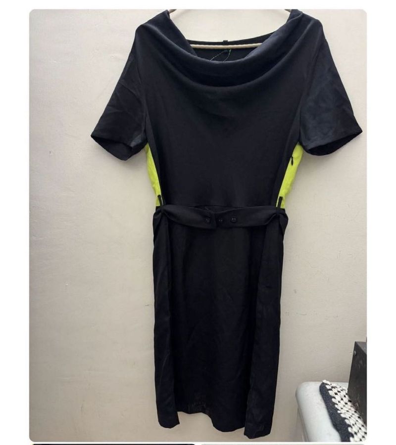 UCB Colourblock Sheath Dress with Cowl Neckline