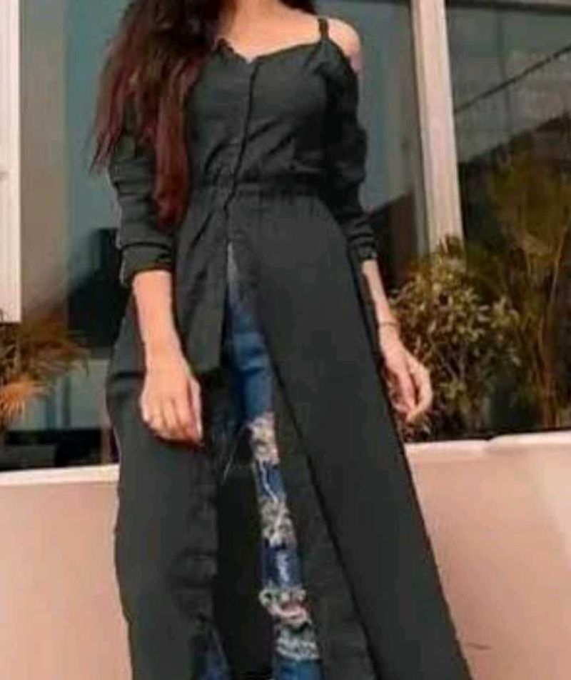 Stylish Black Slit Kurti