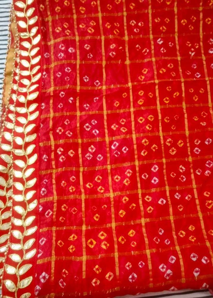 Red Bandhani Dupatta