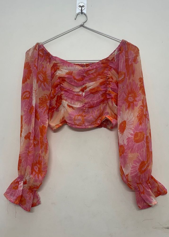 Floral Print Crop Top