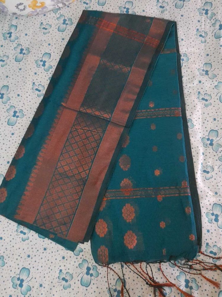 Peacock Green Handloom Saree
