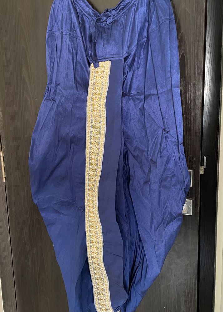 Stylish Blue Dhoti with dupatta