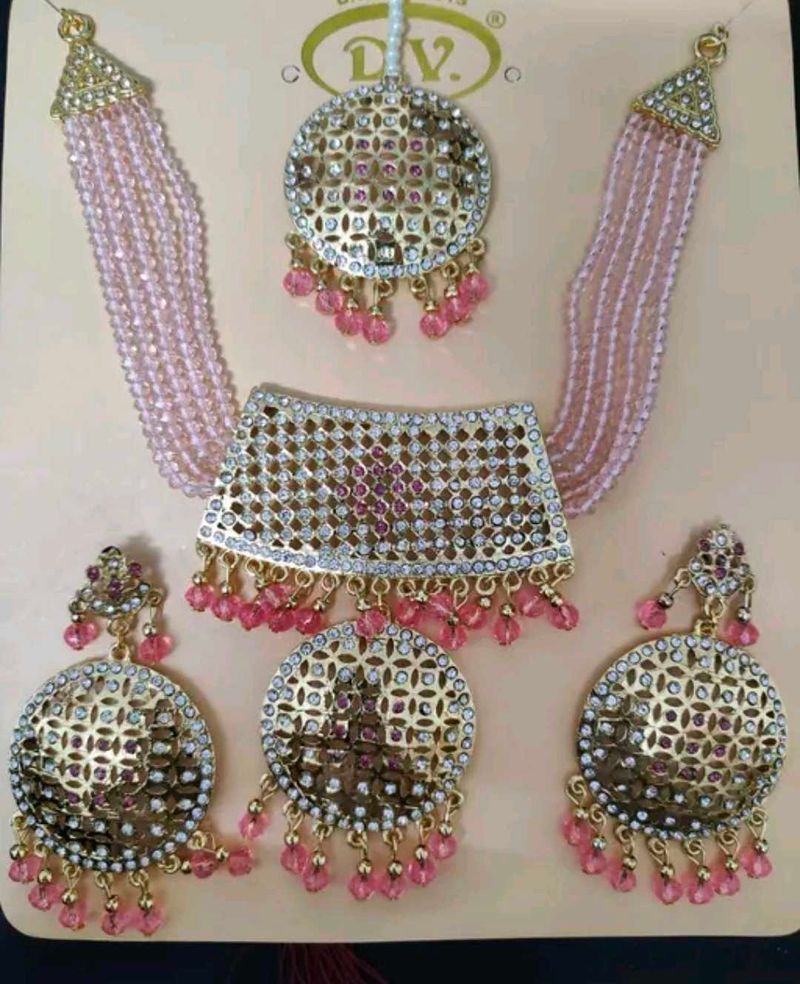 Rajputana Pink Necklace Set