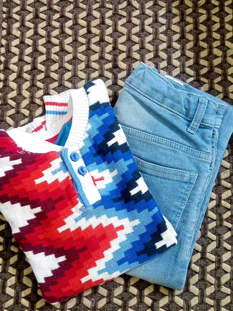 Kids Outfit: Jeans and Sweater