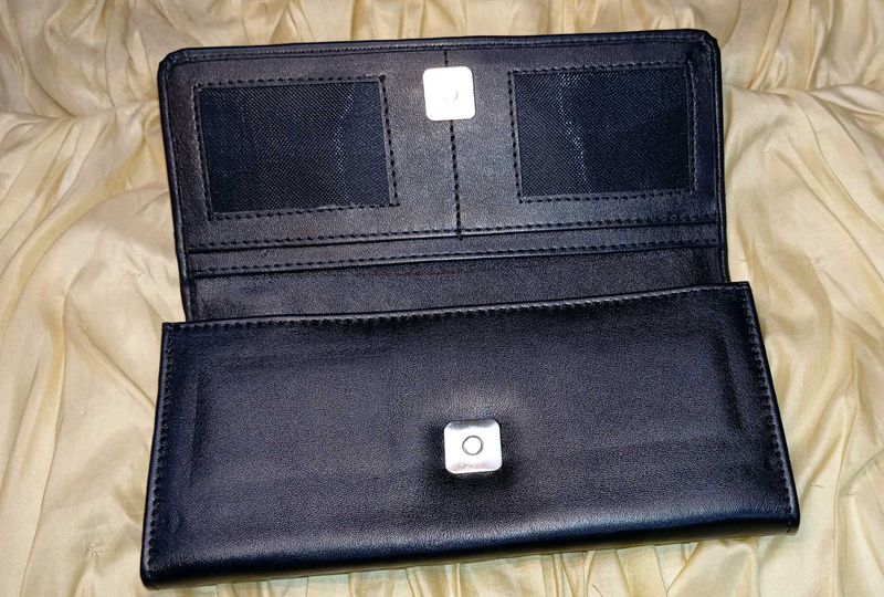 Zoofly Black Synthetic Leather Clutch