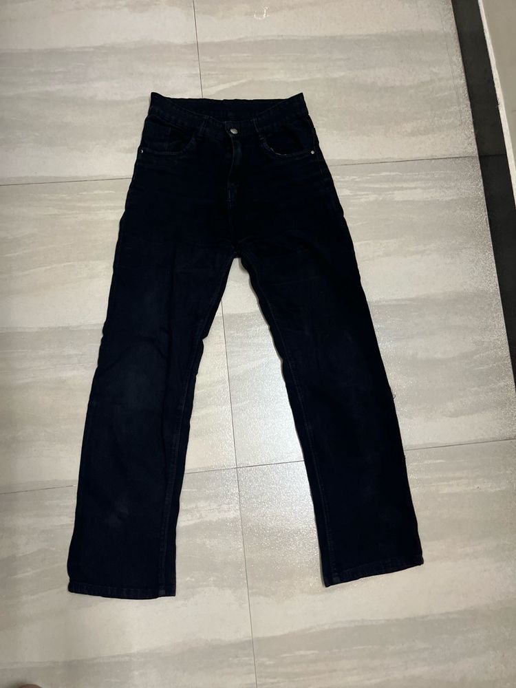 Black Denim wide leg Jeans