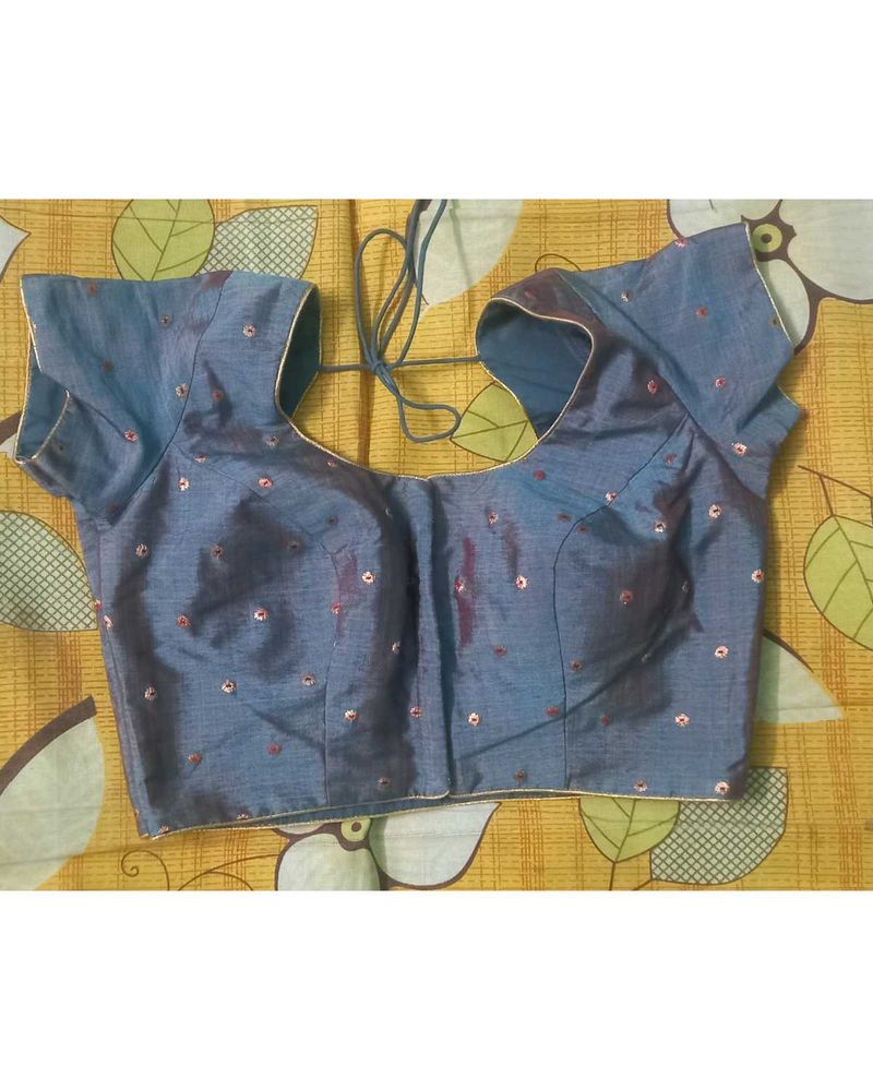 Grey Multishaded Stitched Blouse