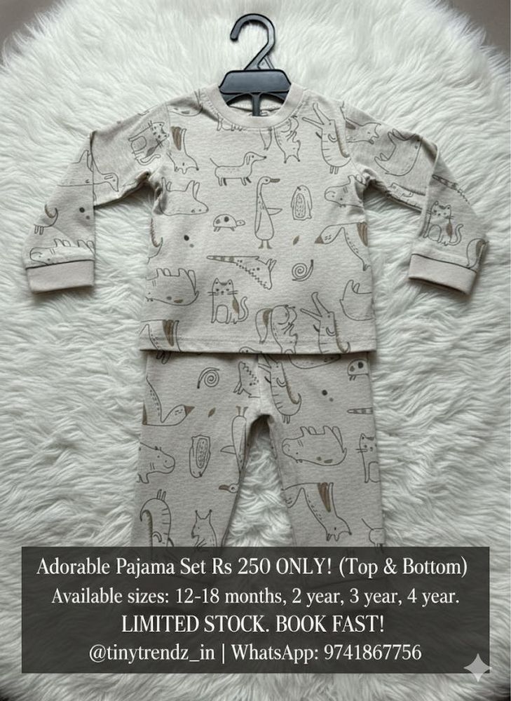 Cute Animal Pajama Set
