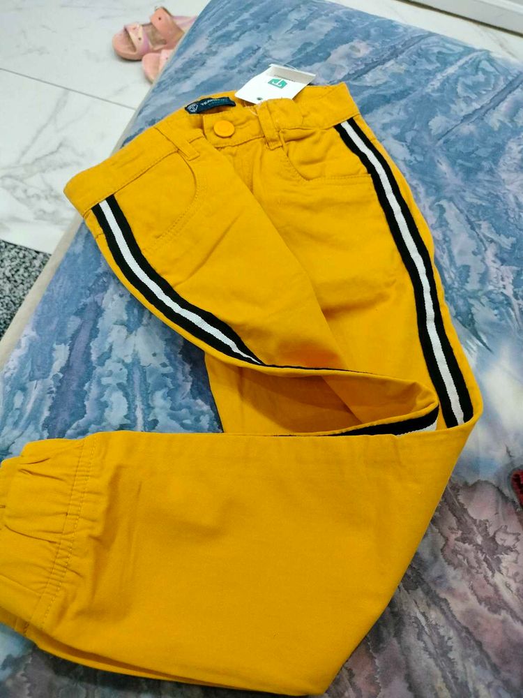 Stylish Yellow Jogger Pants